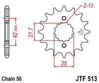 JT звезда передняя JTF513.17