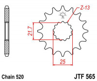 JT звезда передняя JTF565.13SC самоочищающаяся