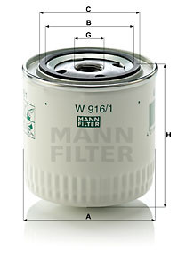 Фильтр масляный mann W 916/1 W9161 mann-filter