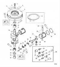 Piston ring assembly, Mercury-Mercruiser 18652A2 / 39-18652A2